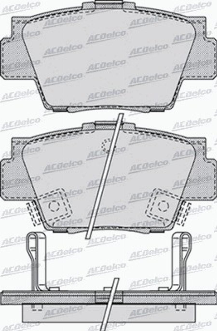 ACDelco AC0581038D - Kit pastiglie freno, Freno a disco autozon.pro