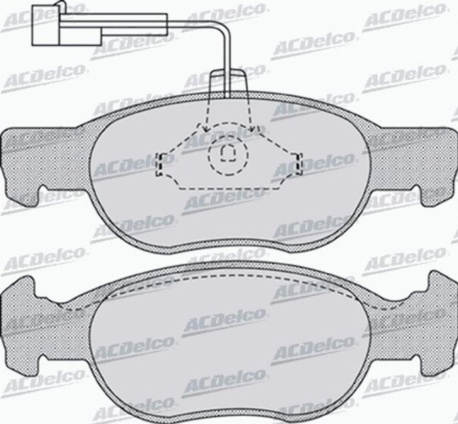 ACDelco AC0581075D - Kit pastiglie freno, Freno a disco autozon.pro