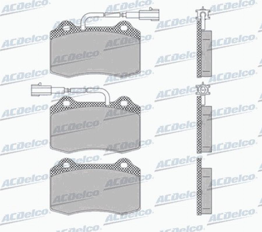 ACDelco AC0581141AD - Kit pastiglie freno, Freno a disco autozon.pro