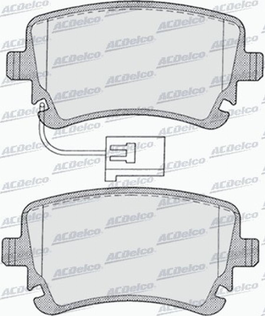 ACDelco AC0581256D - Kit pastiglie freno, Freno a disco autozon.pro