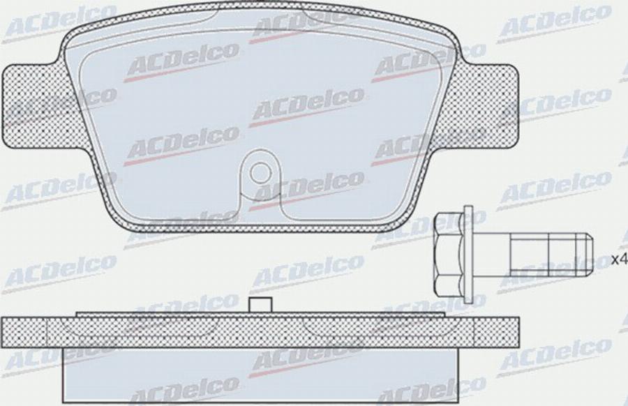 ACDelco AC0581269D - Kit pastiglie freno, Freno a disco autozon.pro