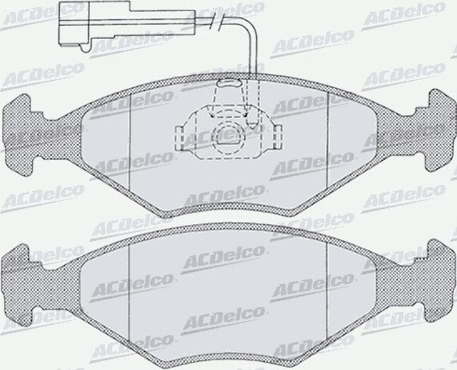 ACDelco AC0581204D - Kit pastiglie freno, Freno a disco autozon.pro