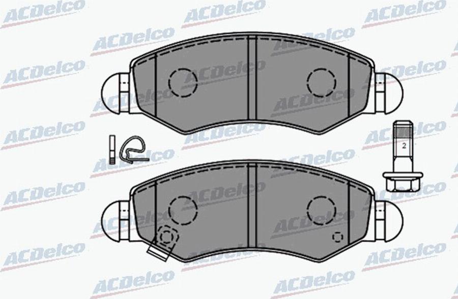 ACDelco AC0581280D - Kit pastiglie freno, Freno a disco autozon.pro