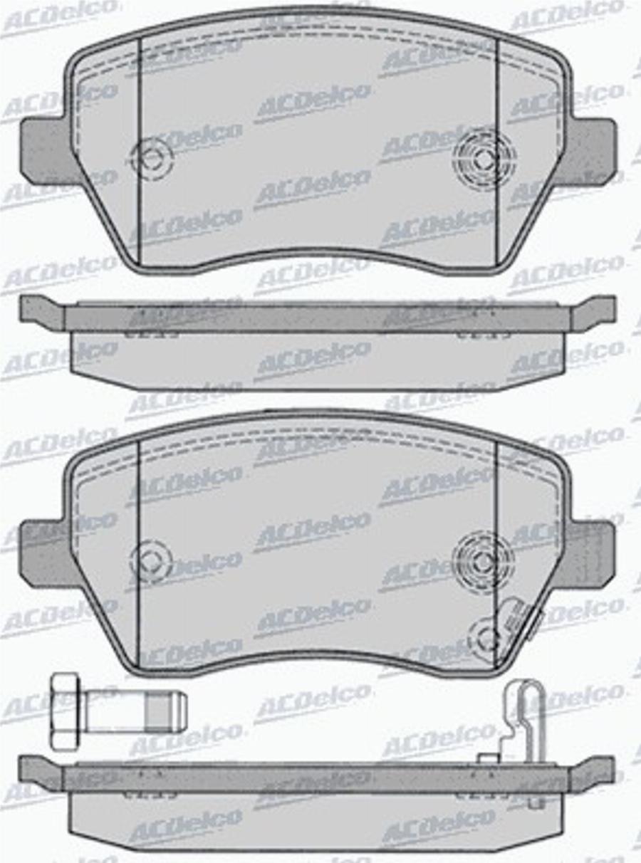 ACDelco AC0581229D - Kit pastiglie freno, Freno a disco autozon.pro