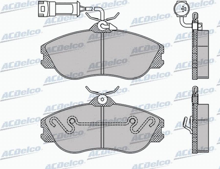 ACDelco AC058350D - Kit pastiglie freno, Freno a disco autozon.pro