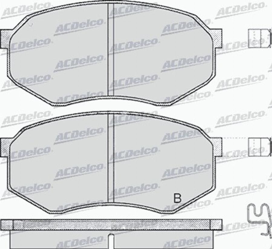 ACDelco AC058374D - Kit pastiglie freno, Freno a disco autozon.pro