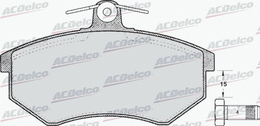 ACDelco AC058299D - Kit pastiglie freno, Freno a disco autozon.pro