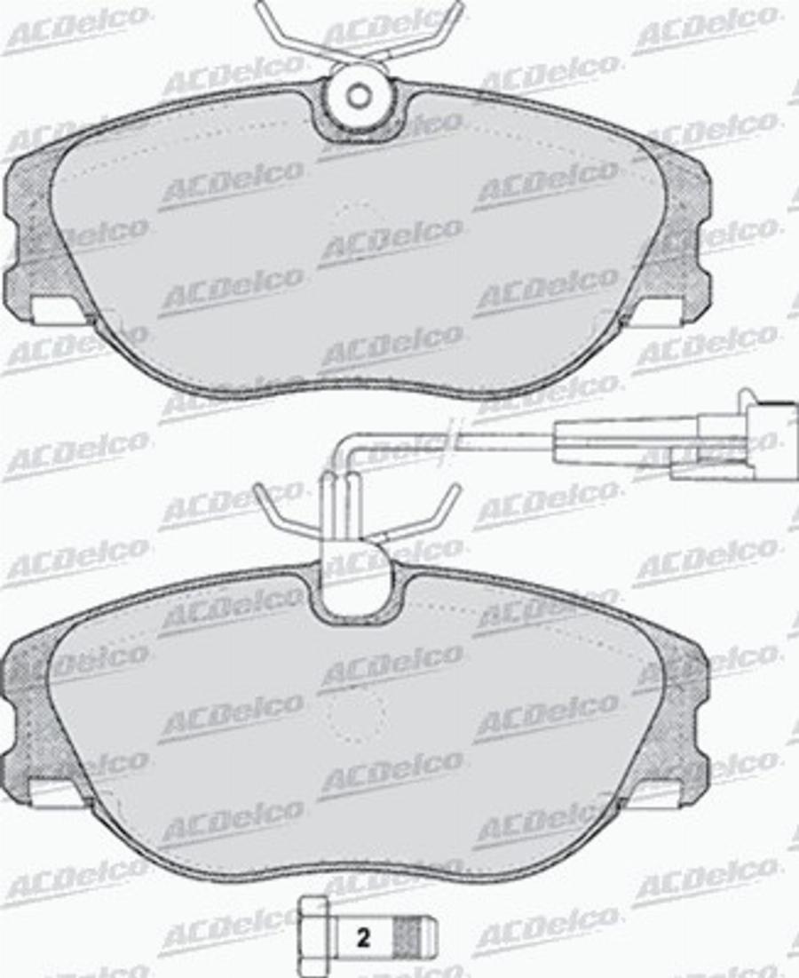 ACDelco AC058286D - Kit pastiglie freno, Freno a disco autozon.pro