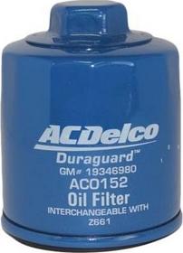 ACDelco AC0152 - Filtro olio autozon.pro