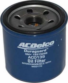 ACDelco AC0139 - Filtro olio autozon.pro