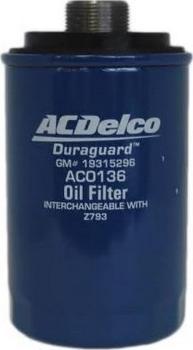 ACDelco AC0136 - Filtro olio autozon.pro