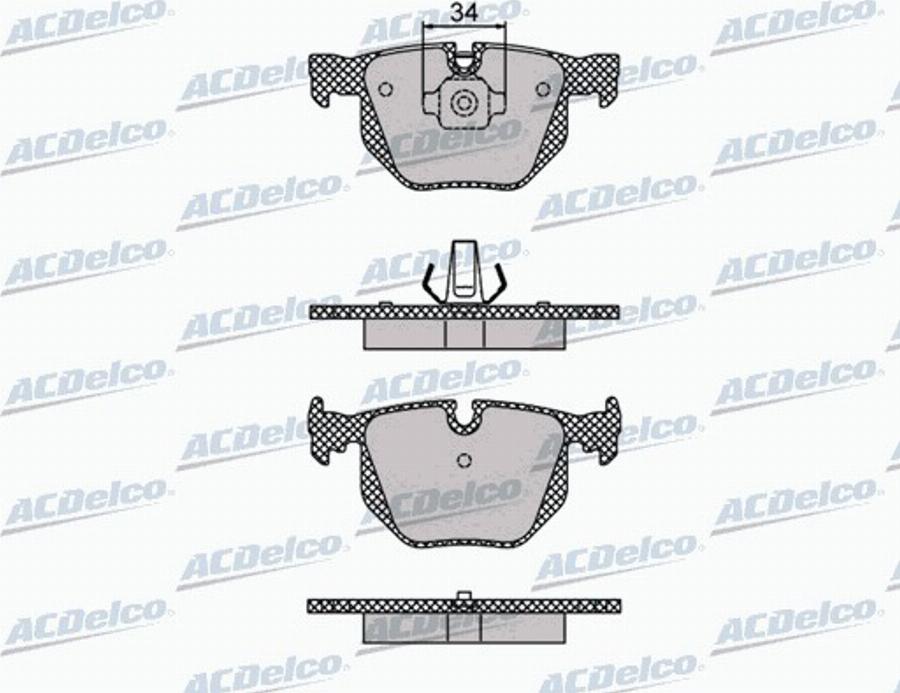 ACDelco AC894981D - Kit pastiglie freno, Freno a disco autozon.pro