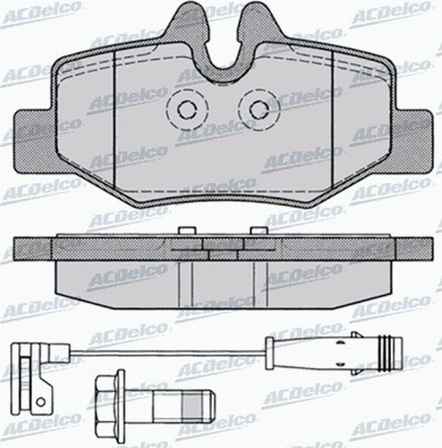 ACDelco AC893681D - Kit pastiglie freno, Freno a disco autozon.pro