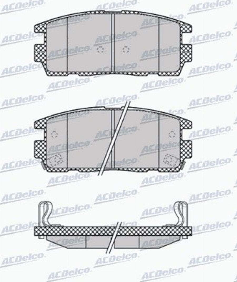 ACDelco AC849181D - Kit pastiglie freno, Freno a disco autozon.pro