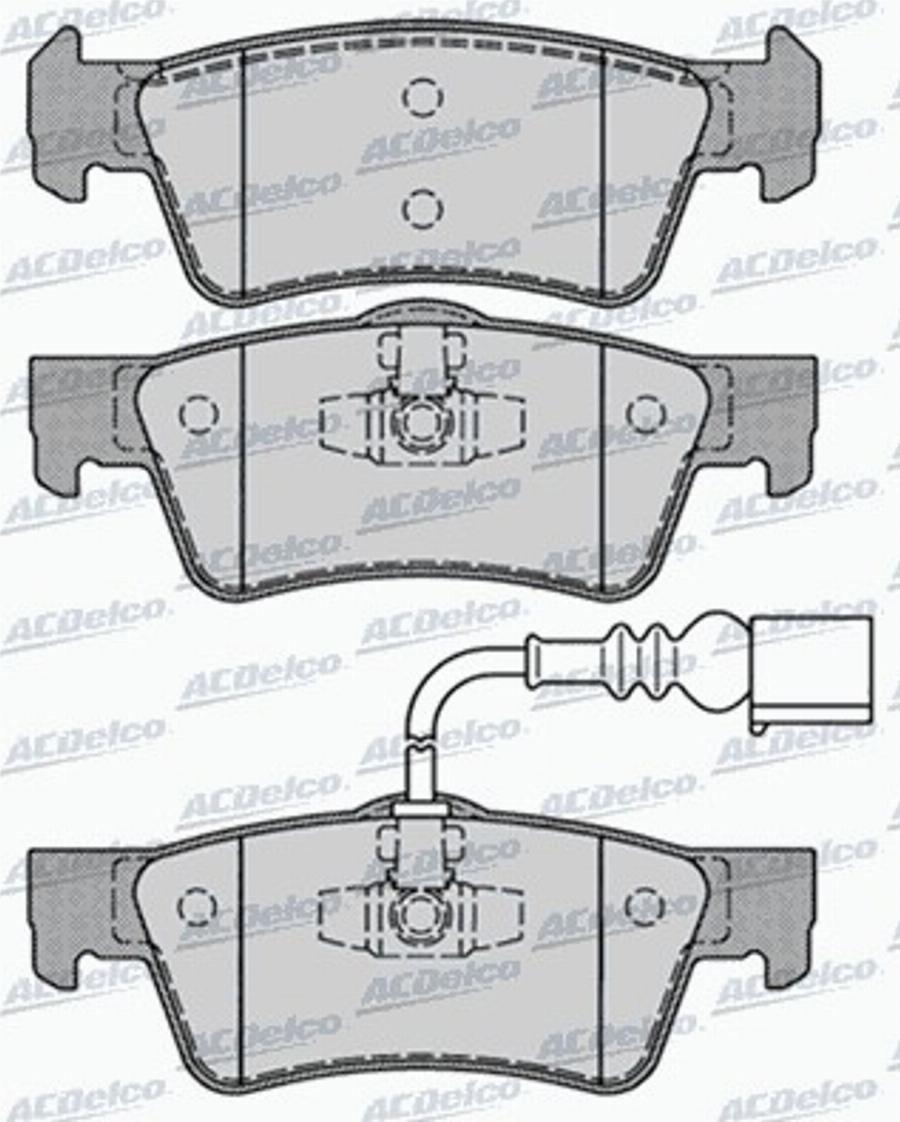 ACDelco AC859081D - Kit pastiglie freno, Freno a disco autozon.pro