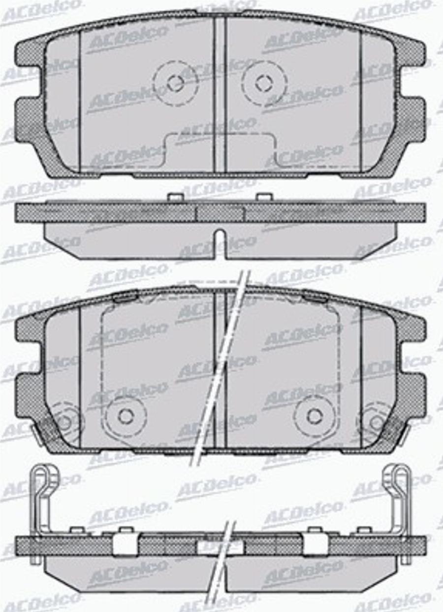 ACDelco AC858281D - Kit pastiglie freno, Freno a disco autozon.pro