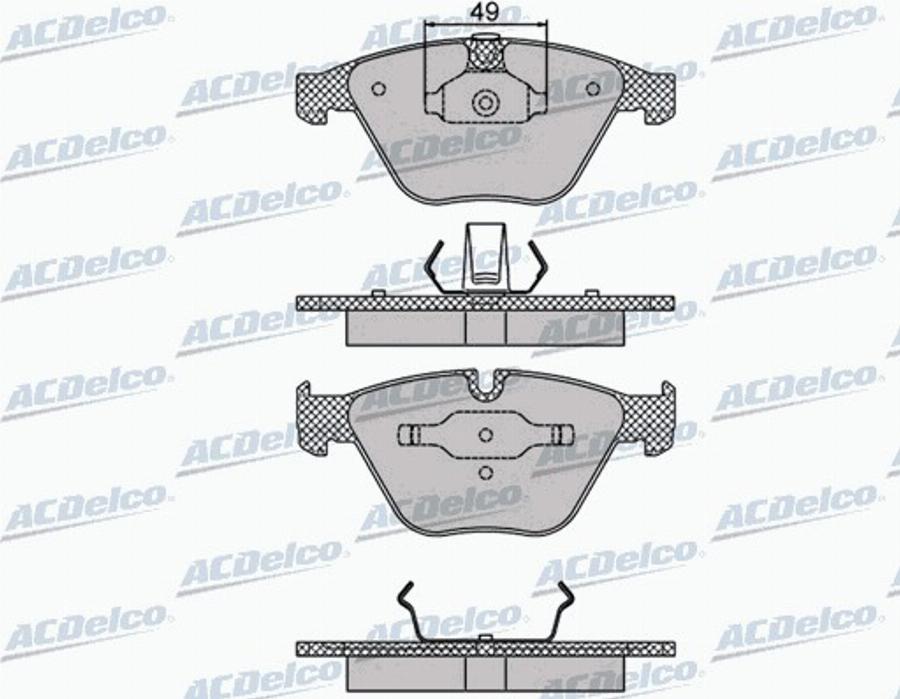 ACDelco AC860581D - Kit pastiglie freno, Freno a disco autozon.pro