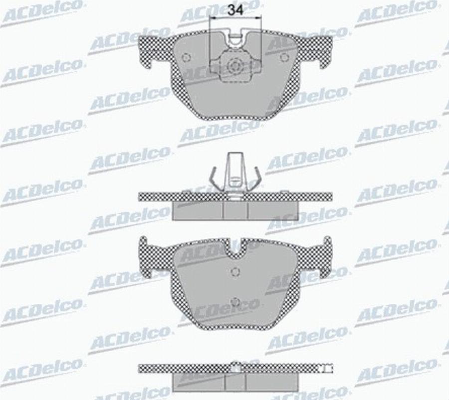 ACDelco AC861381D - Kit pastiglie freno, Freno a disco autozon.pro