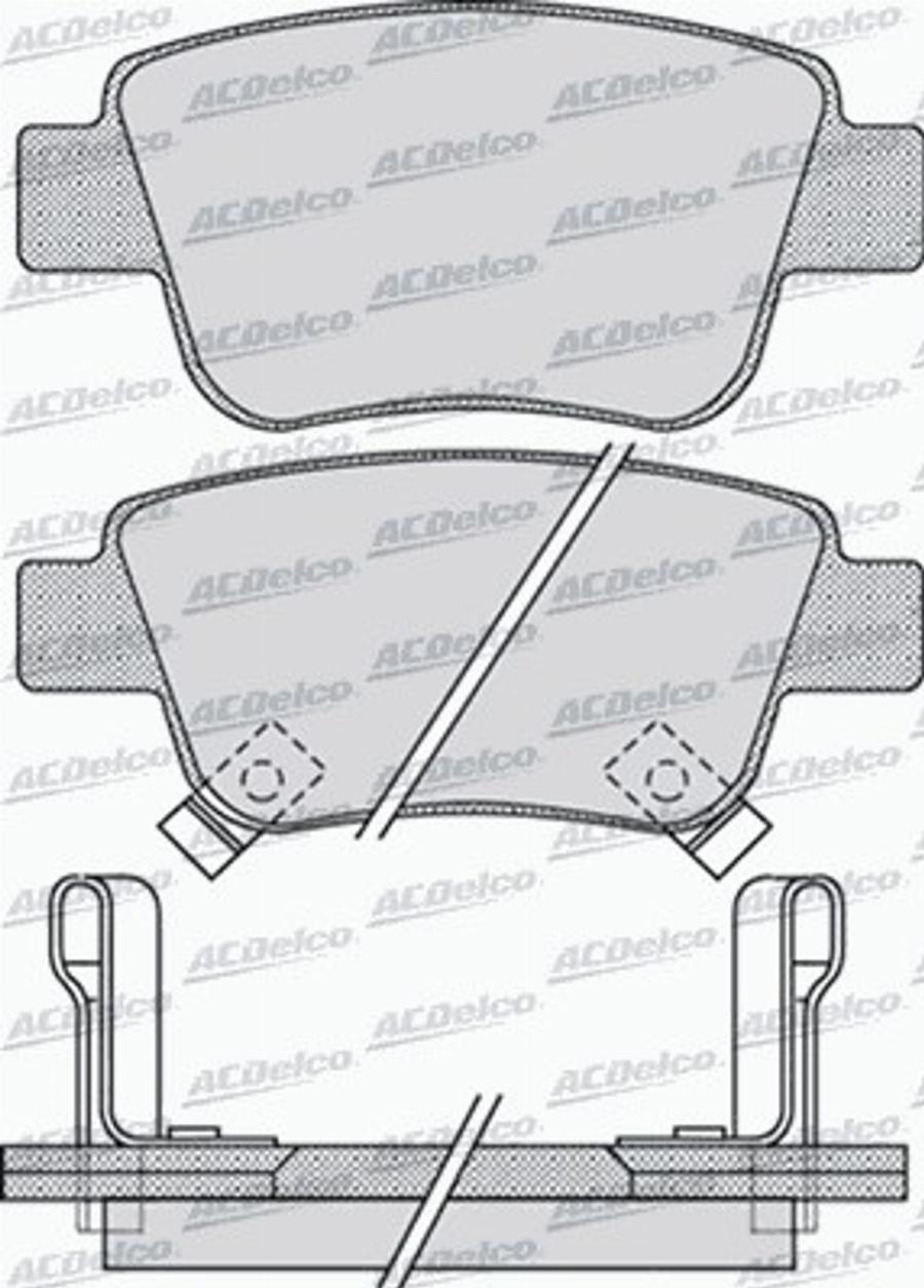 ACDelco AC800881D - Kit pastiglie freno, Freno a disco autozon.pro