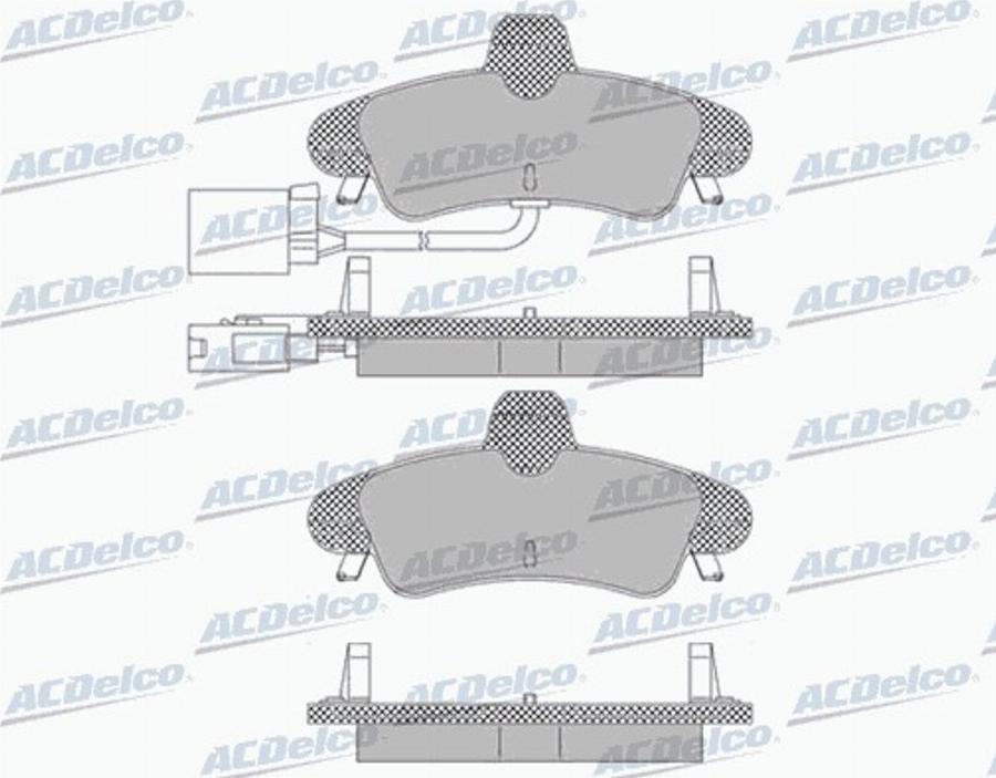 ACDelco AC814081D - Kit pastiglie freno, Freno a disco autozon.pro