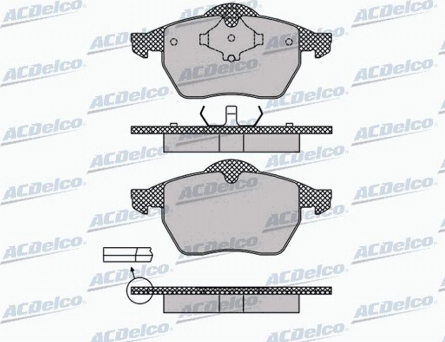 ACDelco AC838181D - Kit pastiglie freno, Freno a disco autozon.pro