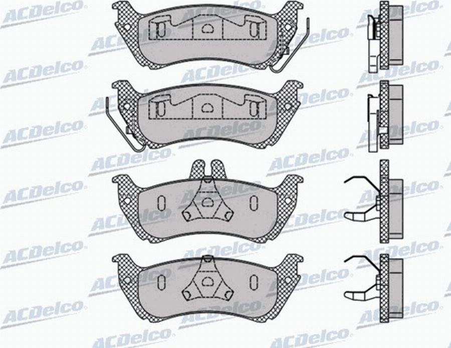 ACDelco AC838381D - Kit pastiglie freno, Freno a disco autozon.pro