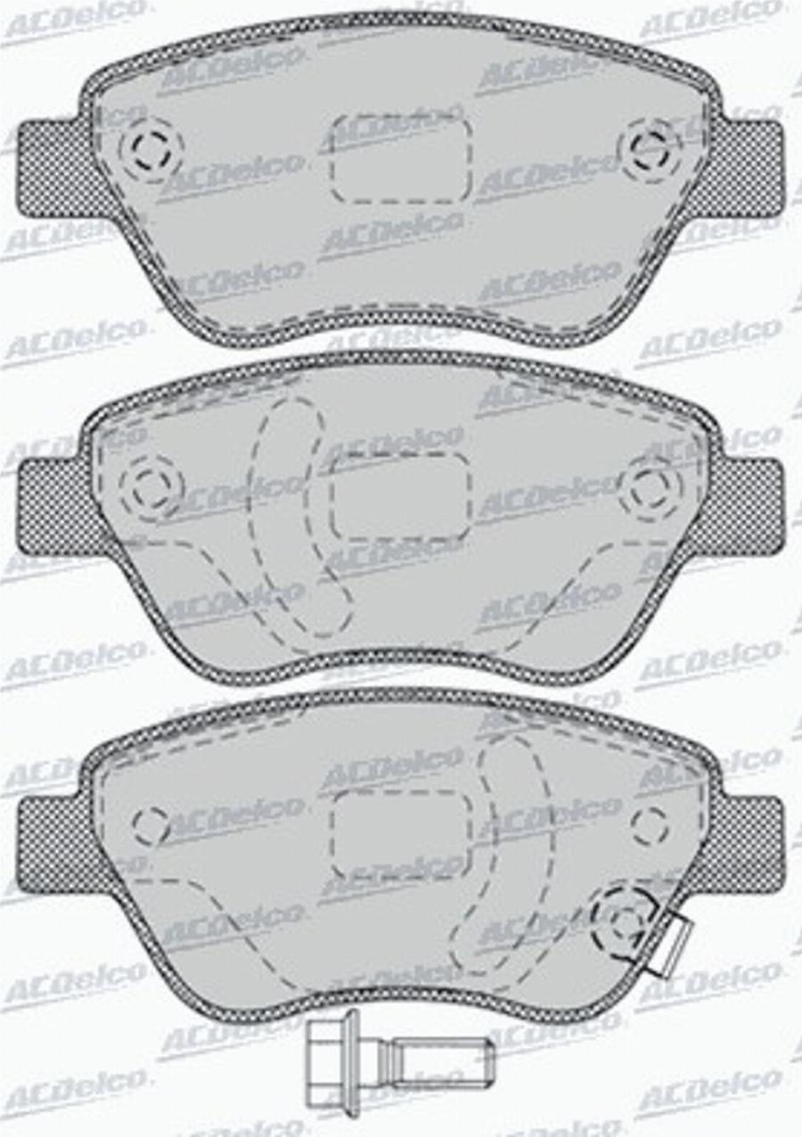 ACDelco AC827781D - Kit pastiglie freno, Freno a disco autozon.pro