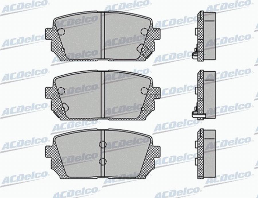 ACDelco AC870681D - Kit pastiglie freno, Freno a disco autozon.pro