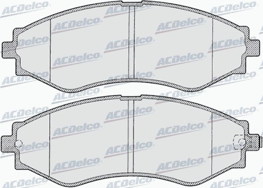 ACDelco AC870881D - Kit pastiglie freno, Freno a disco autozon.pro