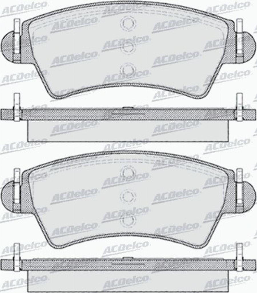 ACDelco AC789381D - Kit pastiglie freno, Freno a disco autozon.pro