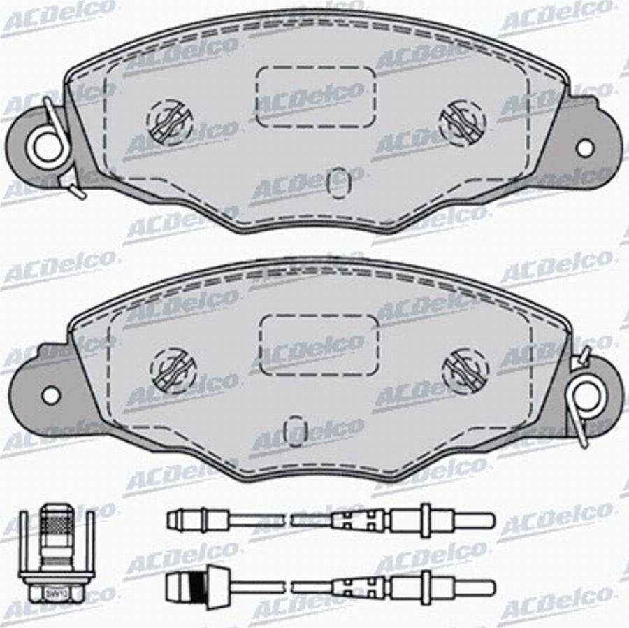 ACDelco AC780581D - Kit pastiglie freno, Freno a disco autozon.pro