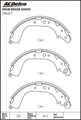 ACDelco ACBS1414 - Kit ganasce freno autozon.pro