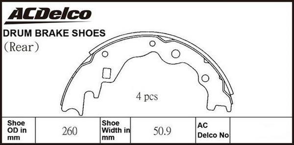 ACDelco ACBS1587 - Kit ganasce freno autozon.pro