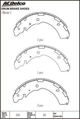 ACDelco ACBS1886 - Kit ganasce freno autozon.pro