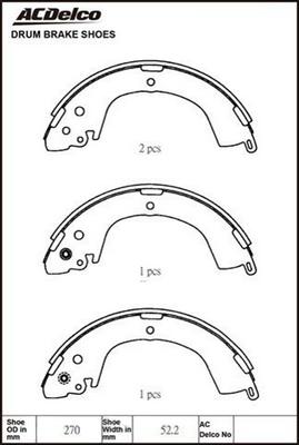 ACDelco ACBS1759 - Kit ganasce freno autozon.pro