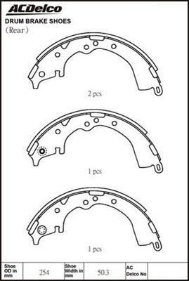 ACDelco ACBS1768 - Kit ganasce freno autozon.pro