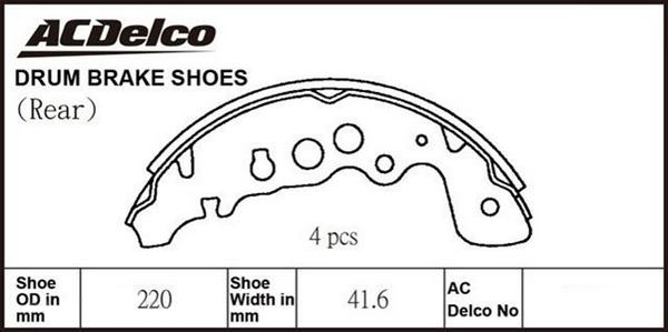 ACDelco ACBS1787 - Kit ganasce freno autozon.pro