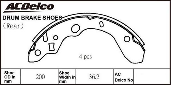 ACDelco ACBS1771 - Kit ganasce freno autozon.pro