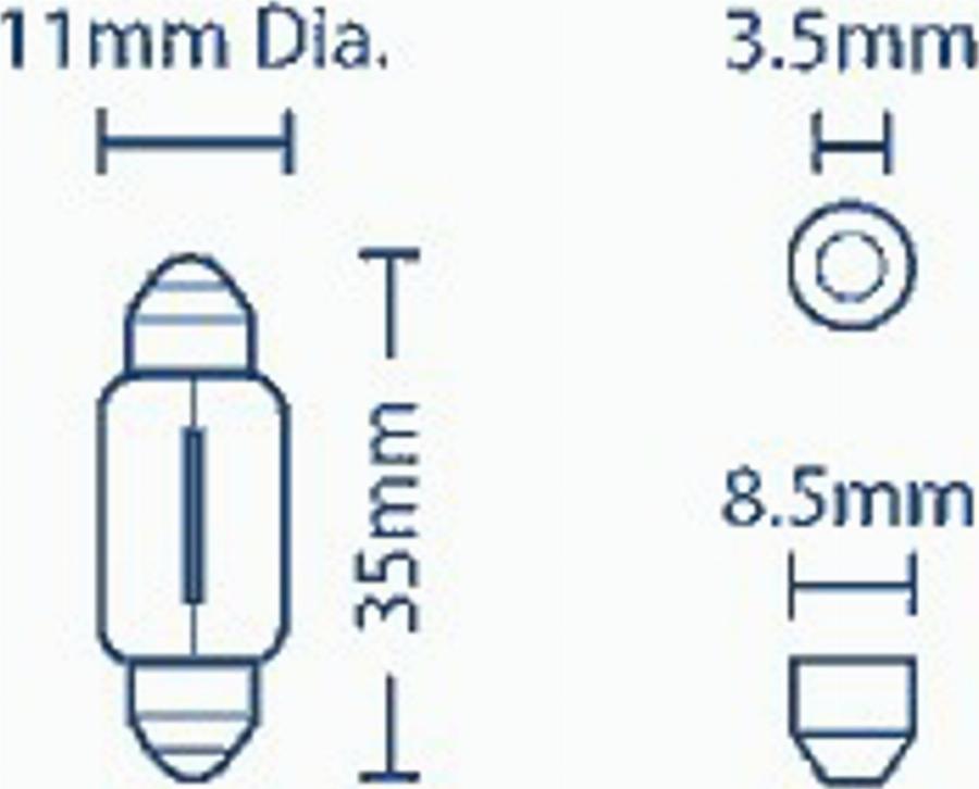 ACDelco ACBU1004 - Lampadina, Luce targa autozon.pro