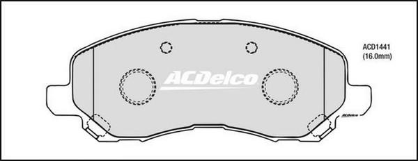 ACDelco ACD1441 - Kit pastiglie freno, Freno a disco autozon.pro