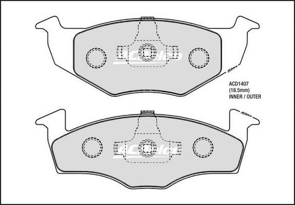 ACDelco ACD1407 - Kit pastiglie freno, Freno a disco autozon.pro