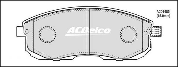 ACDelco ACD1485 - Kit pastiglie freno, Freno a disco autozon.pro