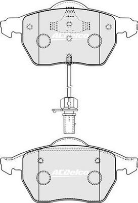 ACDelco ACD1427 - Kit pastiglie freno, Freno a disco autozon.pro