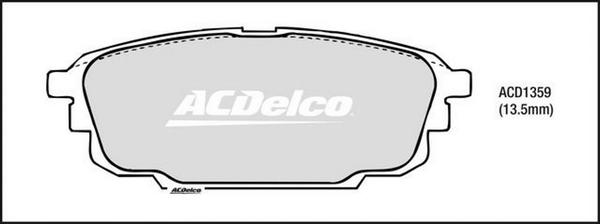 ACDelco ACD1359 - Kit pastiglie freno, Freno a disco autozon.pro