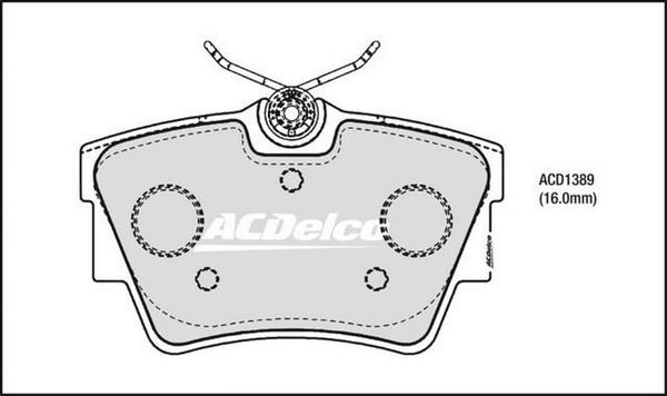 ACDelco ACD1389 - Kit pastiglie freno, Freno a disco autozon.pro