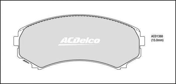 ACDelco ACD1388 - Kit pastiglie freno, Freno a disco autozon.pro