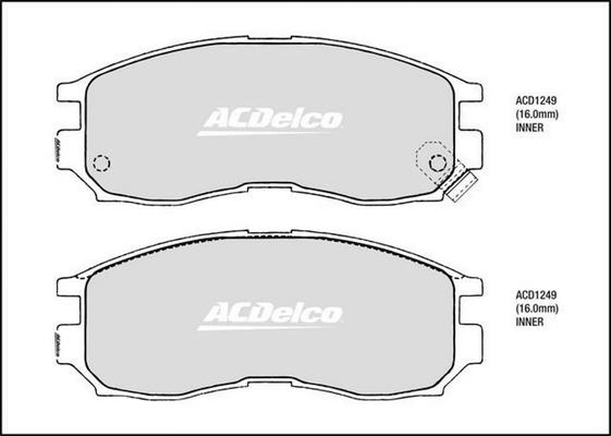 ACDelco ACD1249 - Kit pastiglie freno, Freno a disco autozon.pro