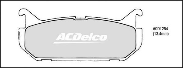 ACDelco ACD1254 - Kit pastiglie freno, Freno a disco autozon.pro