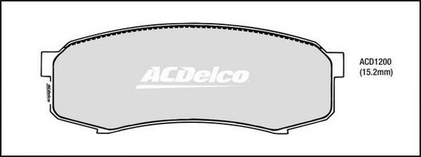 ACDelco ACD1200 - Kit pastiglie freno, Freno a disco autozon.pro