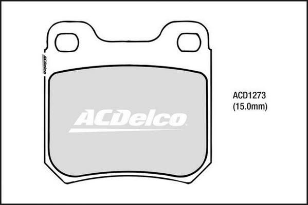 ACDelco ACD1273 - Kit pastiglie freno, Freno a disco autozon.pro